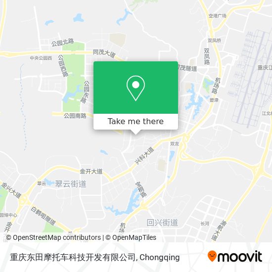 重庆东田摩托车科技开发有限公司 map