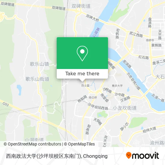 西南政法大学(沙坪坝校区东南门) map
