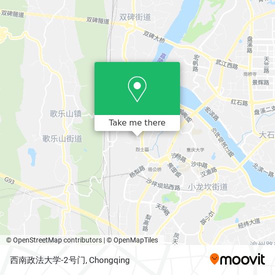 西南政法大学-2号门 map