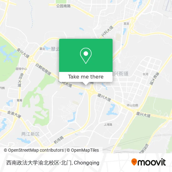 西南政法大学渝北校区-北门 map
