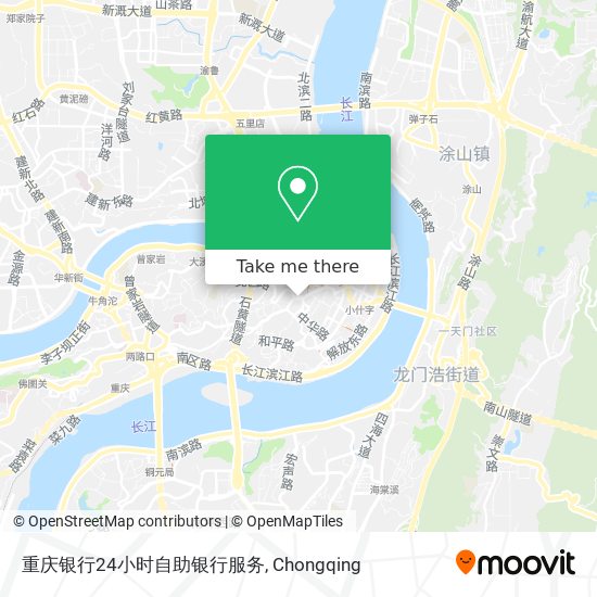 重庆银行24小时自助银行服务 map