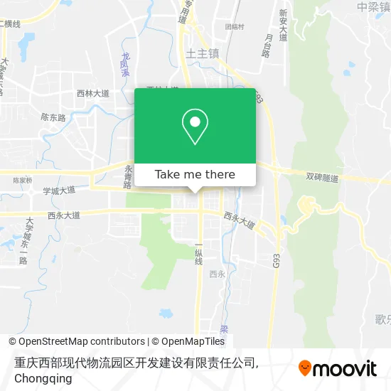 重庆西部现代物流园区开发建设有限责任公司 map