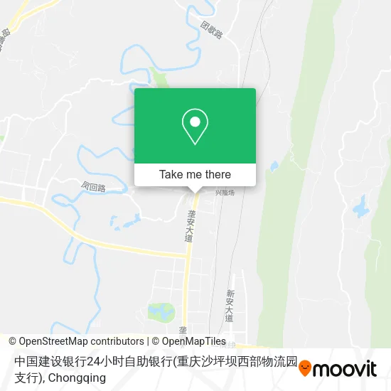 中国建设银行24小时自助银行(重庆沙坪坝西部物流园支行) map