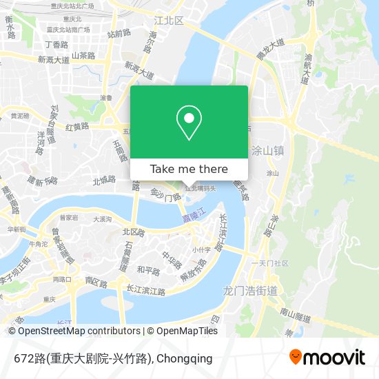 672路(重庆大剧院-兴竹路) map