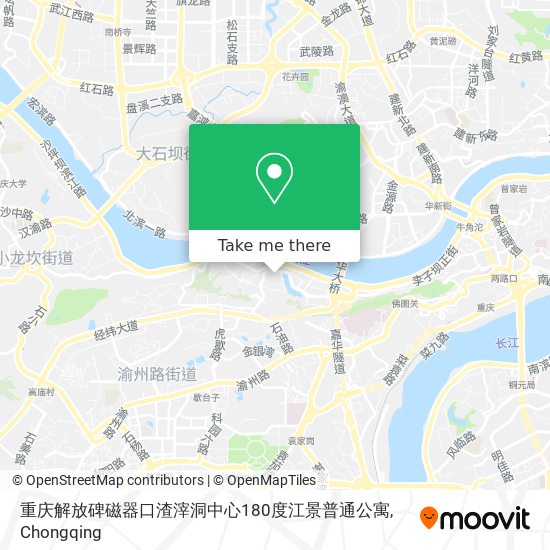 重庆解放碑磁器口渣滓洞中心180度江景普通公寓 map