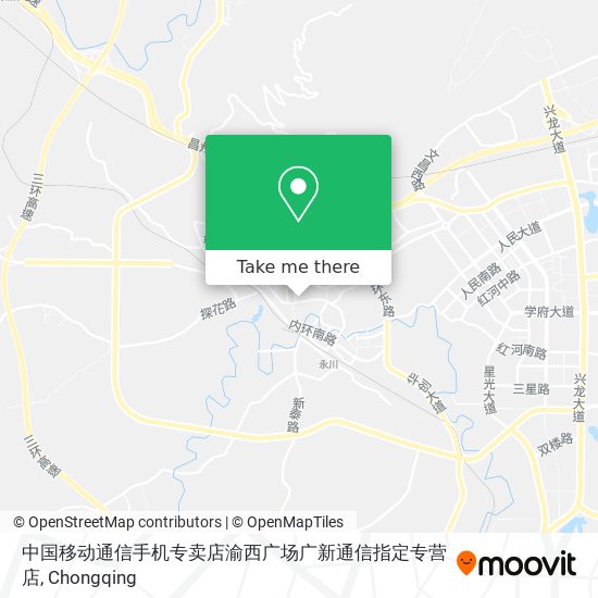 中国移动通信手机专卖店渝西广场广新通信指定专营店 map