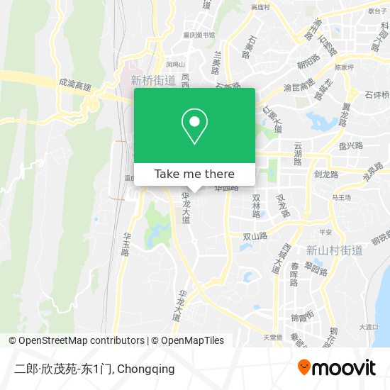 二郎·欣茂苑-东1门 map