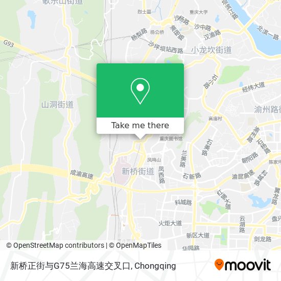 新桥正街与G75兰海高速交叉口 map