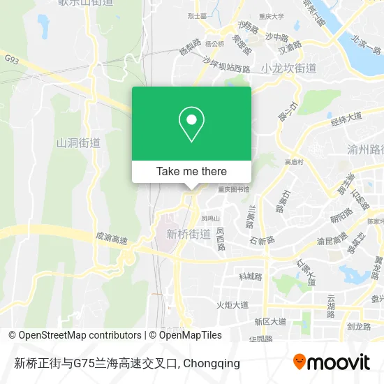 新桥正街与G75兰海高速交叉口 map