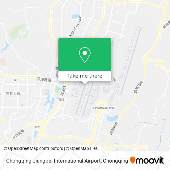 Chongqing Jiangbei International Airport map