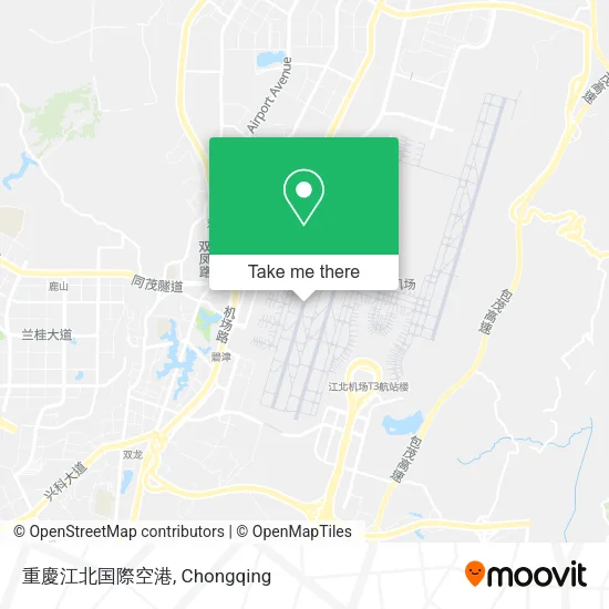 重慶江北国際空港 map