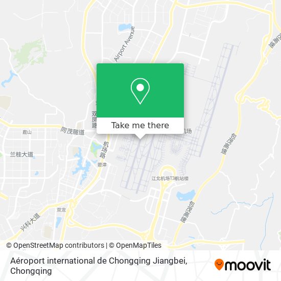 Aéroport international de Chongqing Jiangbei map