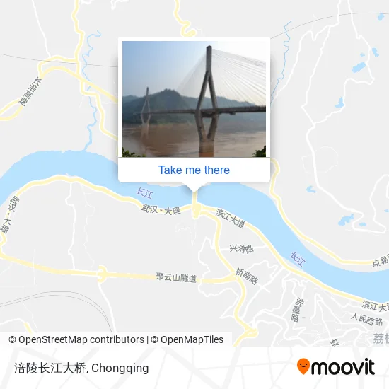 涪陵长江大桥 map