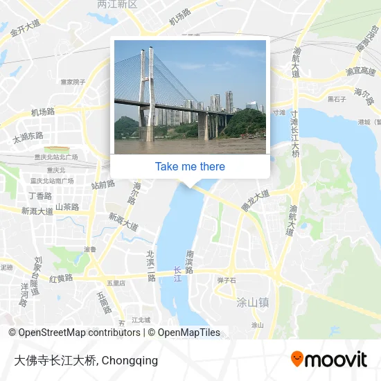 大佛寺长江大桥 map
