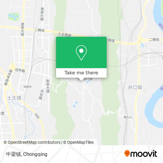 中梁镇 map