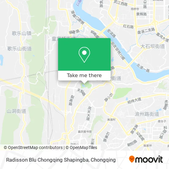 Radisson Blu Chongqing Shapingba map