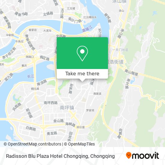 Radisson Blu Plaza Hotel Chongqing map