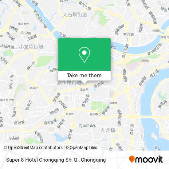 Super 8 Hotel Chongqing Shi Qi map