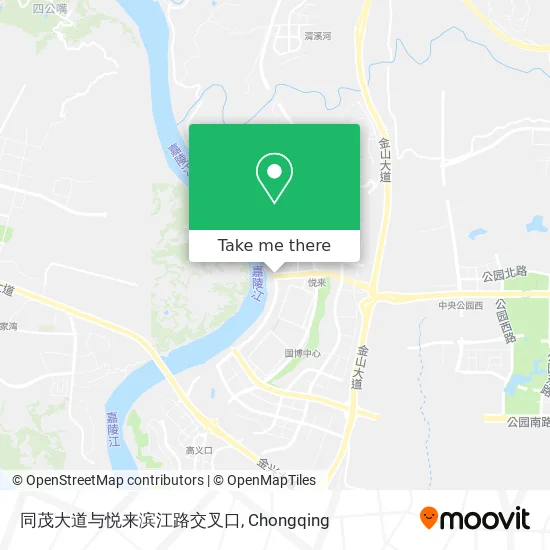 同茂大道与悦来滨江路交叉口 map