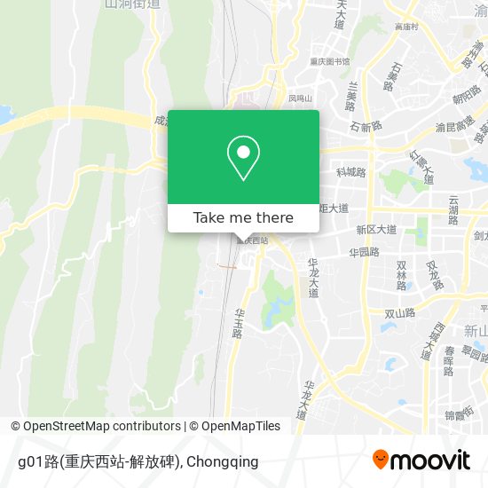 g01路(重庆西站-解放碑) map
