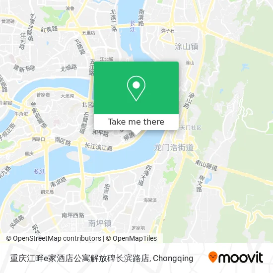 重庆江畔e家酒店公寓解放碑长滨路店 map