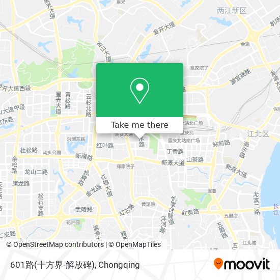 601路(十方界-解放碑) map