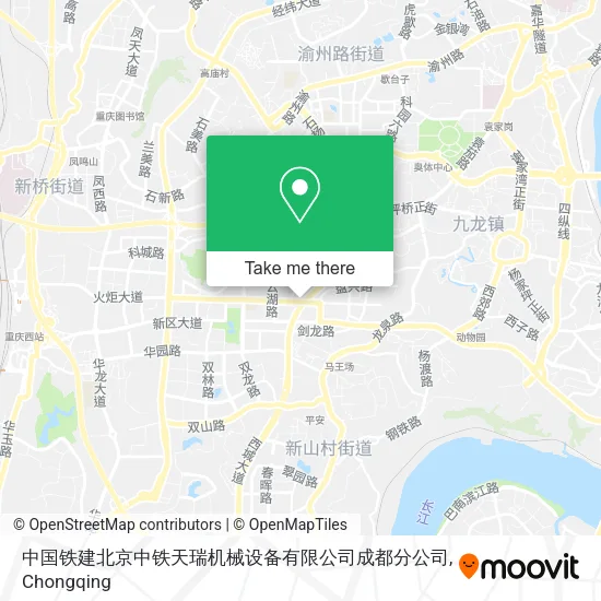 中国铁建北京中铁天瑞机械设备有限公司成都分公司 map