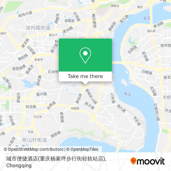 城市便捷酒店(重庆杨家坪步行街轻轨站店) map