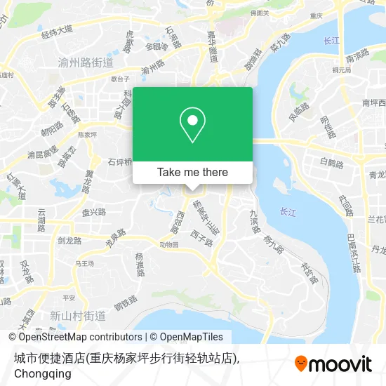 城市便捷酒店(重庆杨家坪步行街轻轨站店) map