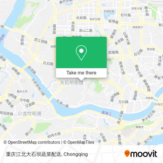 重庆江北大石坝蔬菜配送 map