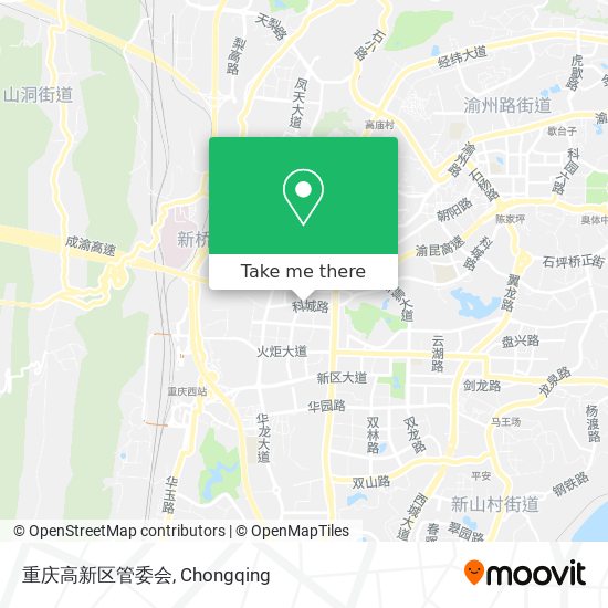 重庆高新区管委会 map