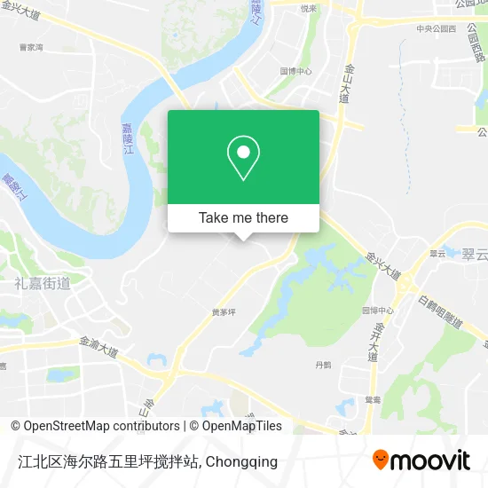 江北区海尔路五里坪搅拌站 map