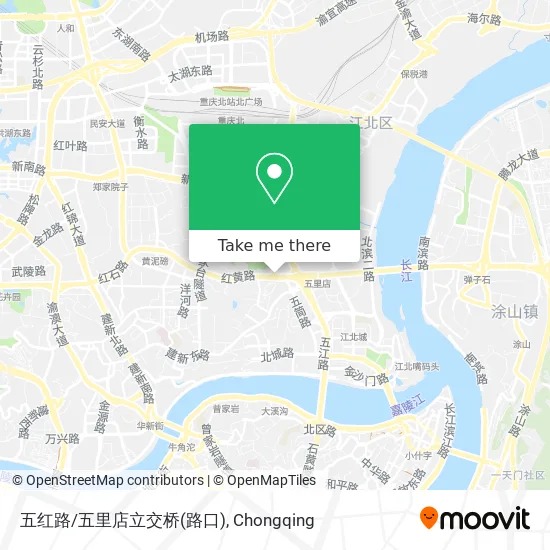 五红路/五里店立交桥(路口) map