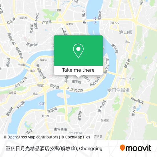 重庆日月光精品酒店公寓(解放碑) map