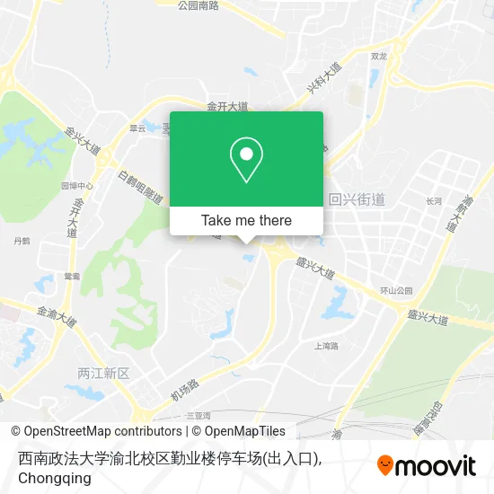 西南政法大学渝北校区勤业楼停车场(出入口) map