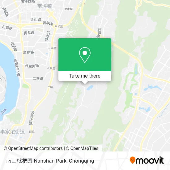 南山枇杷园 Nanshan Park map