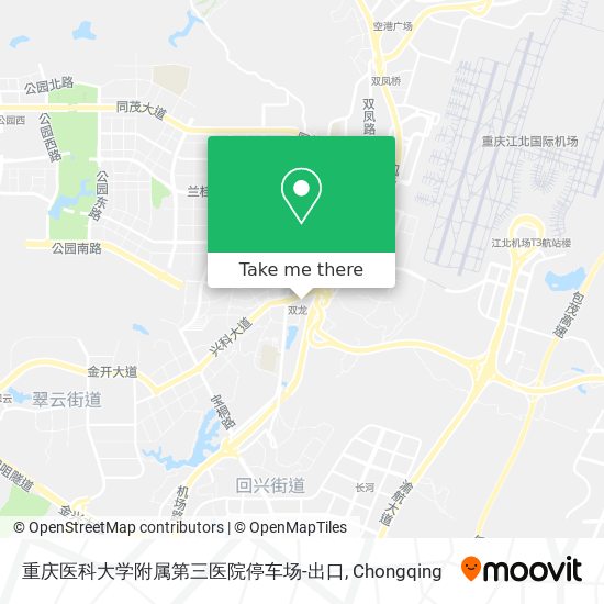 重庆医科大学附属第三医院停车场-出口 map