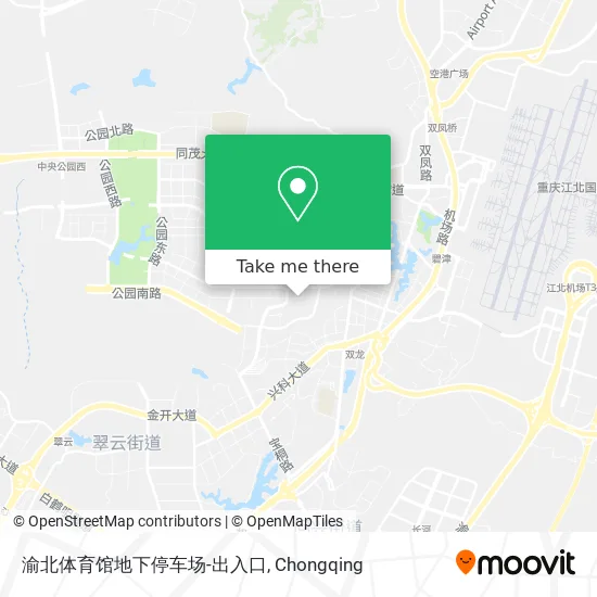 渝北体育馆地下停车场-出入口 map
