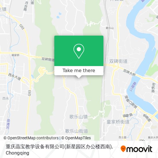 重庆晶宝教学设备有限公司(新星园区办公楼西南) map