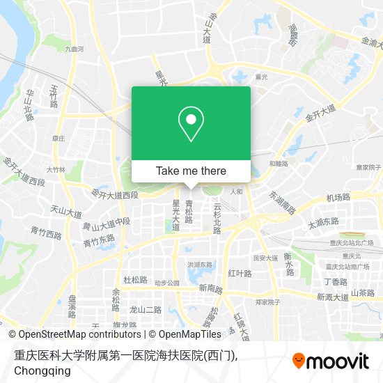 重庆医科大学附属第一医院海扶医院(西门) map