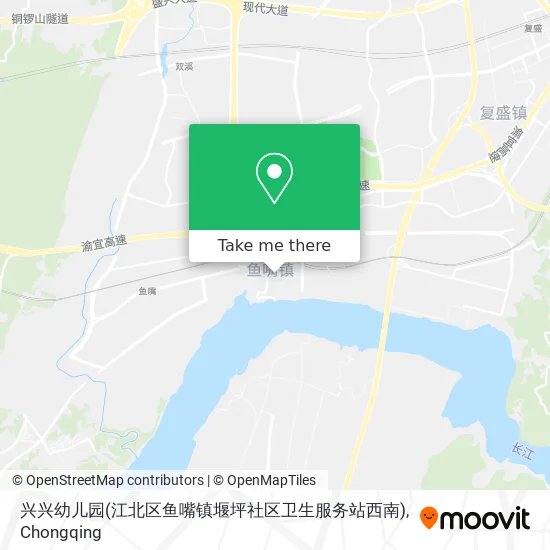 兴兴幼儿园(江北区鱼嘴镇堰坪社区卫生服务站西南) map