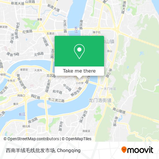 西南羊绒毛线批发市场 map