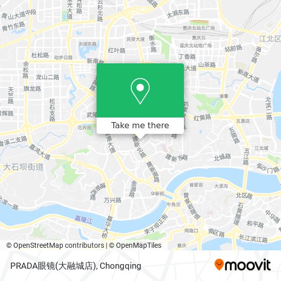PRADA眼镜(大融城店) map