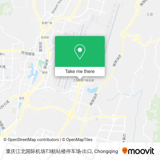重庆江北国际机场T3航站楼停车场-出口 map