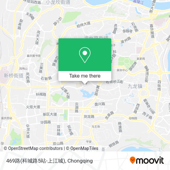 469路(科城路5站-上江城) map