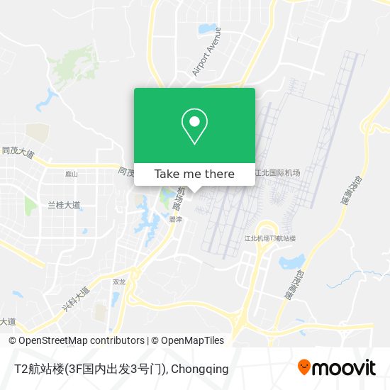 T2航站楼(3F国内出发3号门) map