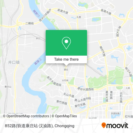 852路(轨道康庄站-汉渝路) map