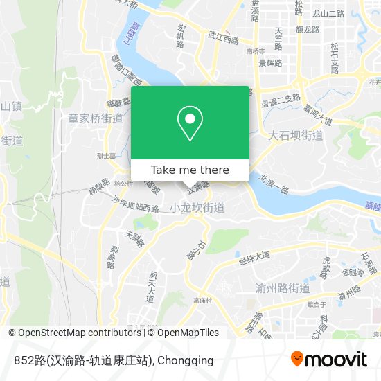 852路(汉渝路-轨道康庄站) map