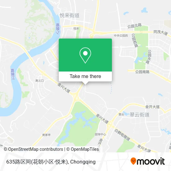 635路区间(花朝小区-悦来) map