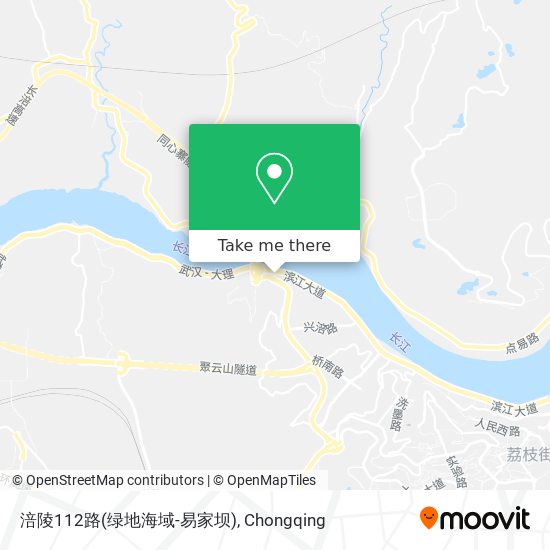 涪陵112路(绿地海域-易家坝) map